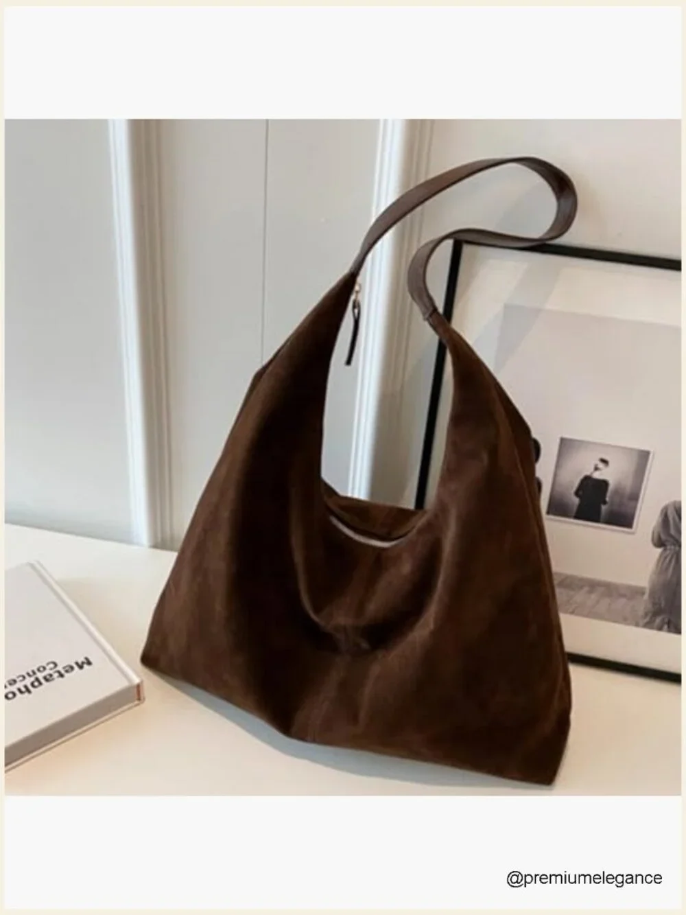 Slouchy Suede Shoulder Bag Hobo Tote Purse Work Travel Fall Winter